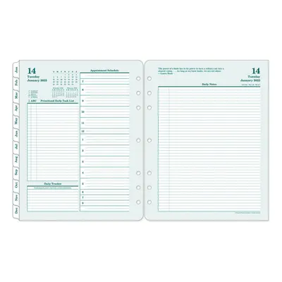 FranklinCovey - Original Two Page Per Day Ring-Bound Planner (Monarch Jan - Dec 2025)