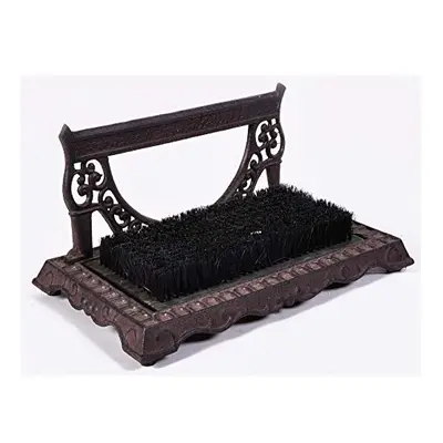 Black Country Metal Works Rustic Cast Iron Victorian Styled Freestanding Garden Boot Brush and S