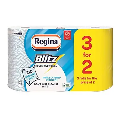 12 Rolls of Regina Blitz Kitchen Roll, Paper Towels, Supplies Wholesale Job Lot by Regina