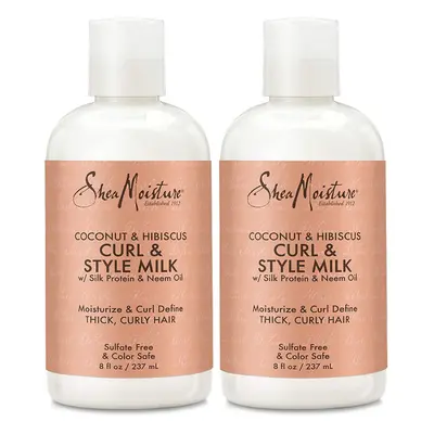 Shea Moisture Coconut & Hibiscus Curl & Style Milk Fl Oz (Pack of 2)