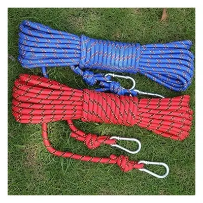 (red, 30m) Outdoor Rescue Rope Climbing Safety Rope Insurance Escape Rope Wild Hiking Survival E