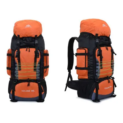 (orange) 90l Travel Camping Backpack Hiking Army Climbing Rucksack Trekking Climbing Mochila Bla