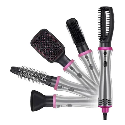 (as the picture, EU PLUG) In1 Hair Dryer Hot Air Comb Set Professional Curling Brush Hair Multi 