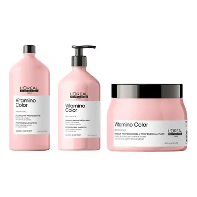 L'Oreal Serie Expert Vitamino Color - Shampoo 1500ml - Conditioner 750ml - Mask 500ml