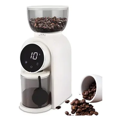 (white, US Plug) Conical Burr Coffee Bean Grinder For Espresso / French Press / Turkish Coffee M