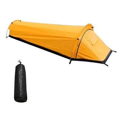 (yellow) Backpacking Tent Outdoor Camping Sleeping Bag Lightweight Single Person