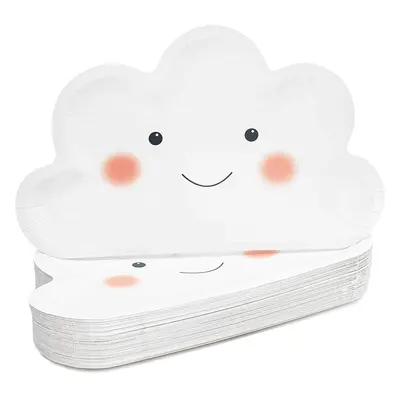 Sparkle and Bash Cloud Party Plates for Baby Shower or Birthday Party