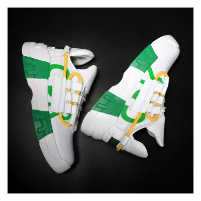 (green, 43) Platform Sneakers For Men Fashion Sport Basketball Shoes Male Street Style Chunky Ca