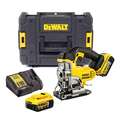 DeWalt DCS331P2 18v XR Cordless Jigsaw + x 5.0ah Battery Charger + Tstak