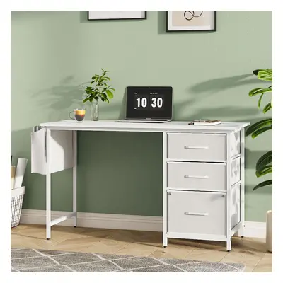 Multipurpose White Metal Frame Computer Desk for Home Office