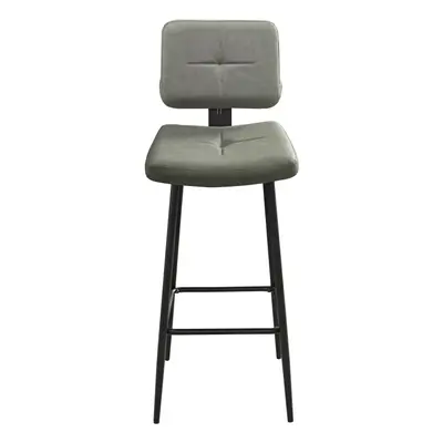 (GREEN ) MOF Diner Bar Stool High Quality Faux Leather Seat with Counter Height Industrial Metal