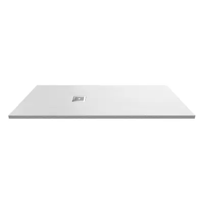 1700mm x 800mm Premium Slimline Rectangular Shower Tray - Slate White