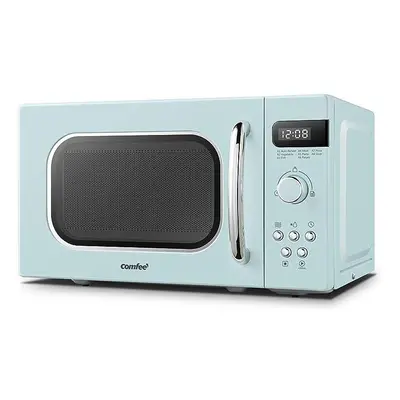 COMFEE' Retro Style 800w 20L Microwave Oven with Auto Menus, Cooking Power Levels, and Express C