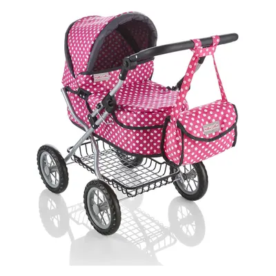 Molly Dolly Pink 9680-P Deluxe Dolls Pram