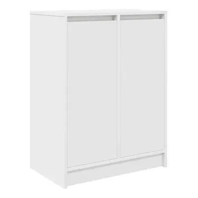 (white) vidaXL Shoe Cabinet Smoked Oak 57x34x76 cm Engineered Wood shoe rack