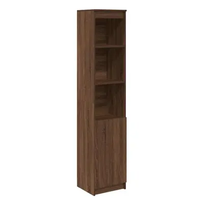 (brown oak, 37.5 cm) vidaXL Highboard Black Oak 37.5x35x180 cm Engineered Wood cabinet side cabi