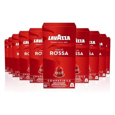 Lavazza, QualitÃ Rossa, Aluminium Coffee Capsules Compatible with Nespresso Original Machines, C