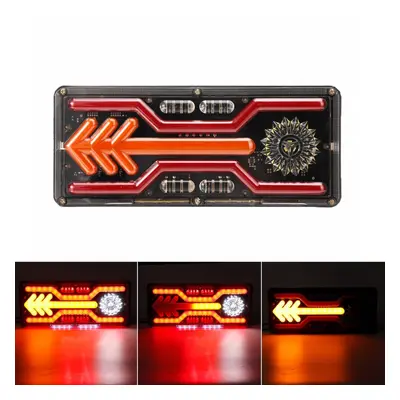 (46cm) Pair 24V LED Reverse Brake Dynamic Tail Turn Signal Rear Light For Truck Trailer Lorry Tr