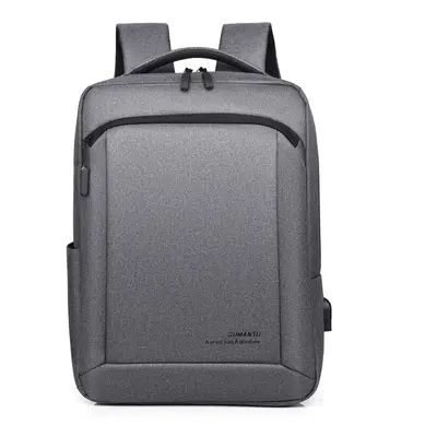 (Dark Grey) Outdoor Large Capacity Laptop Backpack USB Port Men Anti Theft School Bag Waterproof