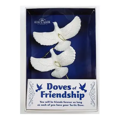 Kurt Adler 4.5" Resin Friendship Dove Ornament Set of