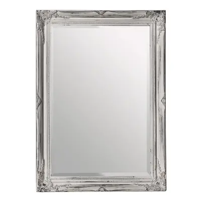 Premier Housewares Distressed White Finish Wall Mirror