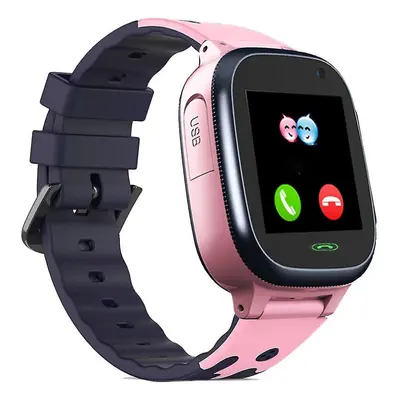 (Pink) Kids Smart Watch Phone 4g Camera Touch Multifunctional Gps Tracker Sos Telephone Watch