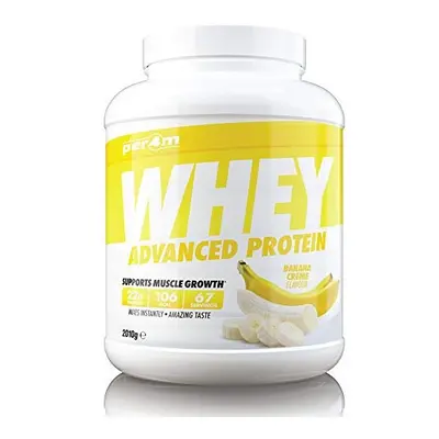 per4m Whey Advanced Protein Powder, Servings of Delicious Muscle Building Protein, Banana, 2010g