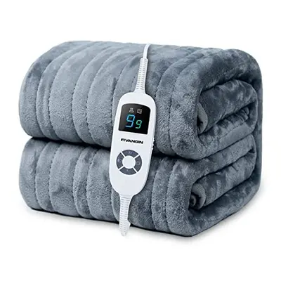 FIVANGIN Electric Throw Blanket, Electric Blanket Heated Throw - Thermostatic Control, Fast Heat