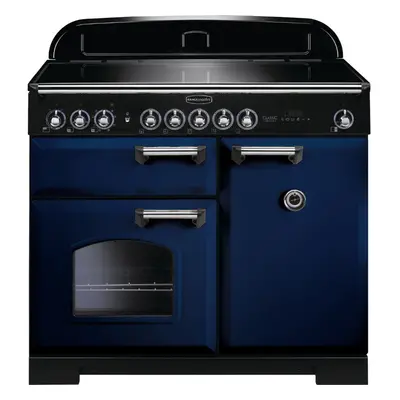 Rangemaster CDL100EIRB/C Classic Deluxe Regal Blue with Chrome Trim 100cm Induction Range Cooker