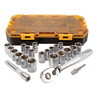 1/2-Inch Drive Tough Socket Set - Yellow/Black (23-Piece)