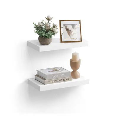 VASAGLE Wall Shelves Set of Floating Shelves Wall Mounted x 15.7 x 1.5 Inches Display Shelves fo