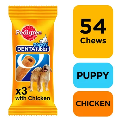 54 Pedigree Puppy Denta Tubo Dental Puppy Dog Treats Puppy Chews Dental Sticks