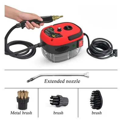 (red, EU Plug) Steam Cleaner 2500w High Pressure Steam Cleaner Handheld High Temperature Steam C