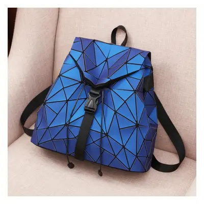 (blue) Irregular Geometric Triangle Sequin Backpack Women Bagpack Fashion Female Backpacks For G