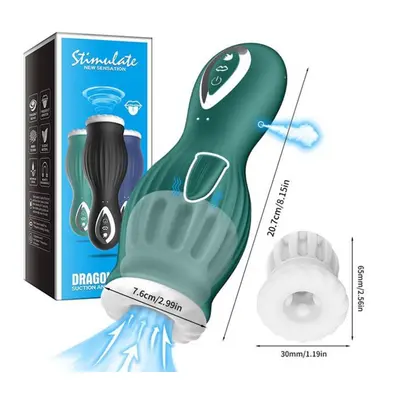 (green, G5 Green Vibrate) Automatic Male Masturbator Cup Glans Massager Rotating Tongue Licking 