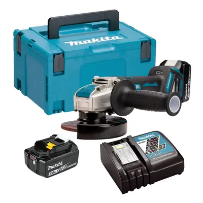 Makita DGA519RTJ 18v Cordless Brushless X-Lock Angle Grinder 125mm - 2x 5.0ah