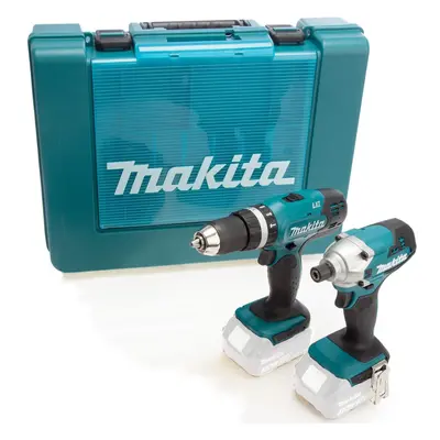 Makita 18v Twin Kit DHP453 Combi Hammer Drill + DTD156 Impact Driver + Case Bare