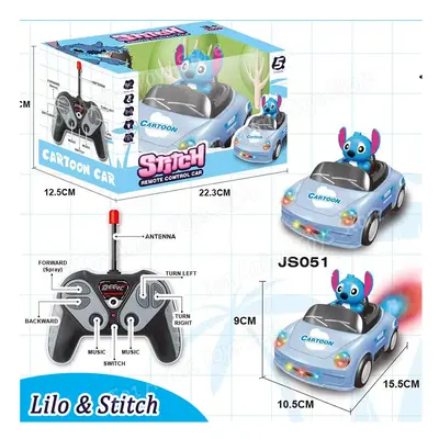 (As shows-1, No box) Lilo & Stitch Toy Remote Control Car and Super Mario Electric Sports Car Ch