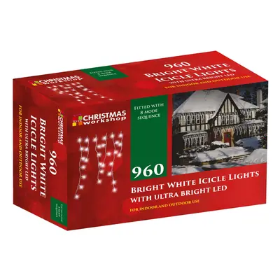 The Christmas Workshop 960 Icicle LED Outdoor Christmas Lights