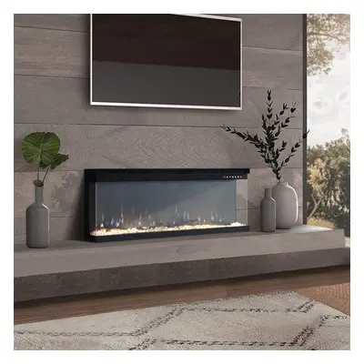 50 Inch 1500W Modern Recessed Electric Fireplace with Remote Control