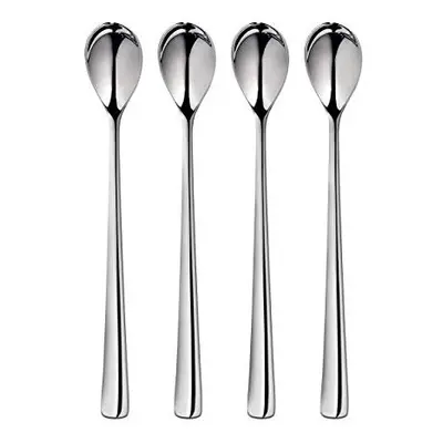 Malvern Bright Long Handled Spoon, Set of 4. Suitable for Latte, jam and ice Cream. Made from St