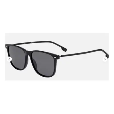 Hugo Boss BLACK Hugo Boss Men&apos;s Black Soft Square Sunglasses w/ Rubber Temples - B1009S IR