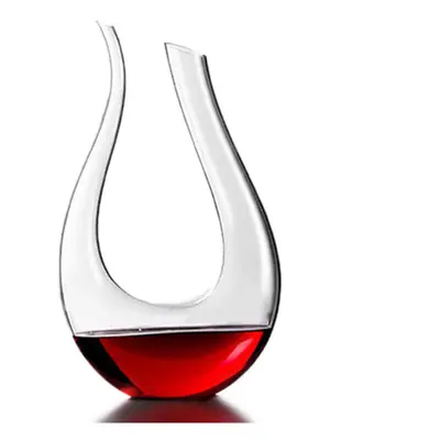 1200ml Luxurious Crystal Glass U-shaped Horn Wine Decanter Wine Pourer Red Wine Carafe Aerator