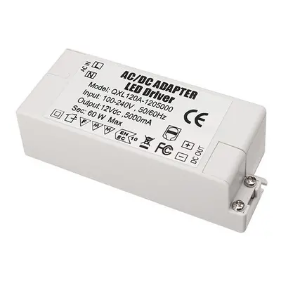 AC100-240V To DC12V 5A 60W LED Power Supply Lighting Transformer Adapter Driver For Strip Light 