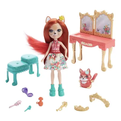 Fisher-Price Enchantimals GYJ05 - Royal Dressing Table Playset with Fabrina Fox Doll (approx. 15