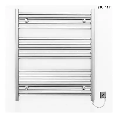 (700 x 800mm (BTU: 1,111)) Chrome Electric Bathroom Towel Rail Radiator