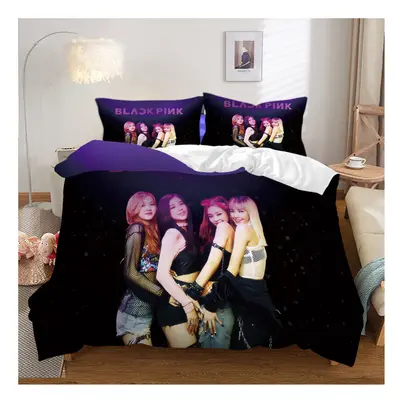 (Style 04, Single (135X200CM)/2PCS) Blackpink Bedding Single Double King Duvet Cover