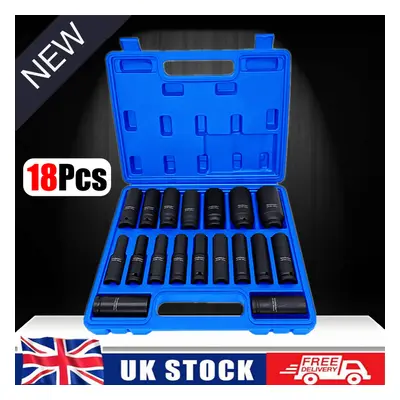 Deep Impact Socket Set 1/2" Drive 10-32mm 6pt Hex Long Reach Sockets 18pcs