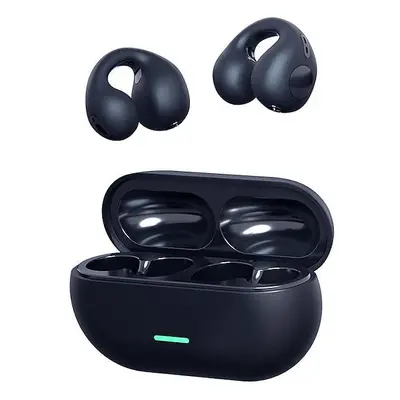 (Black) True Wireless Headphones Wireless Ear Clip Bone Conduction Headphones Bluetooth 5.3 Ear 