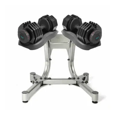 (2x 40kg Adjustable Dumbbells (80kg total) WITH STAND) BRAINGAIN